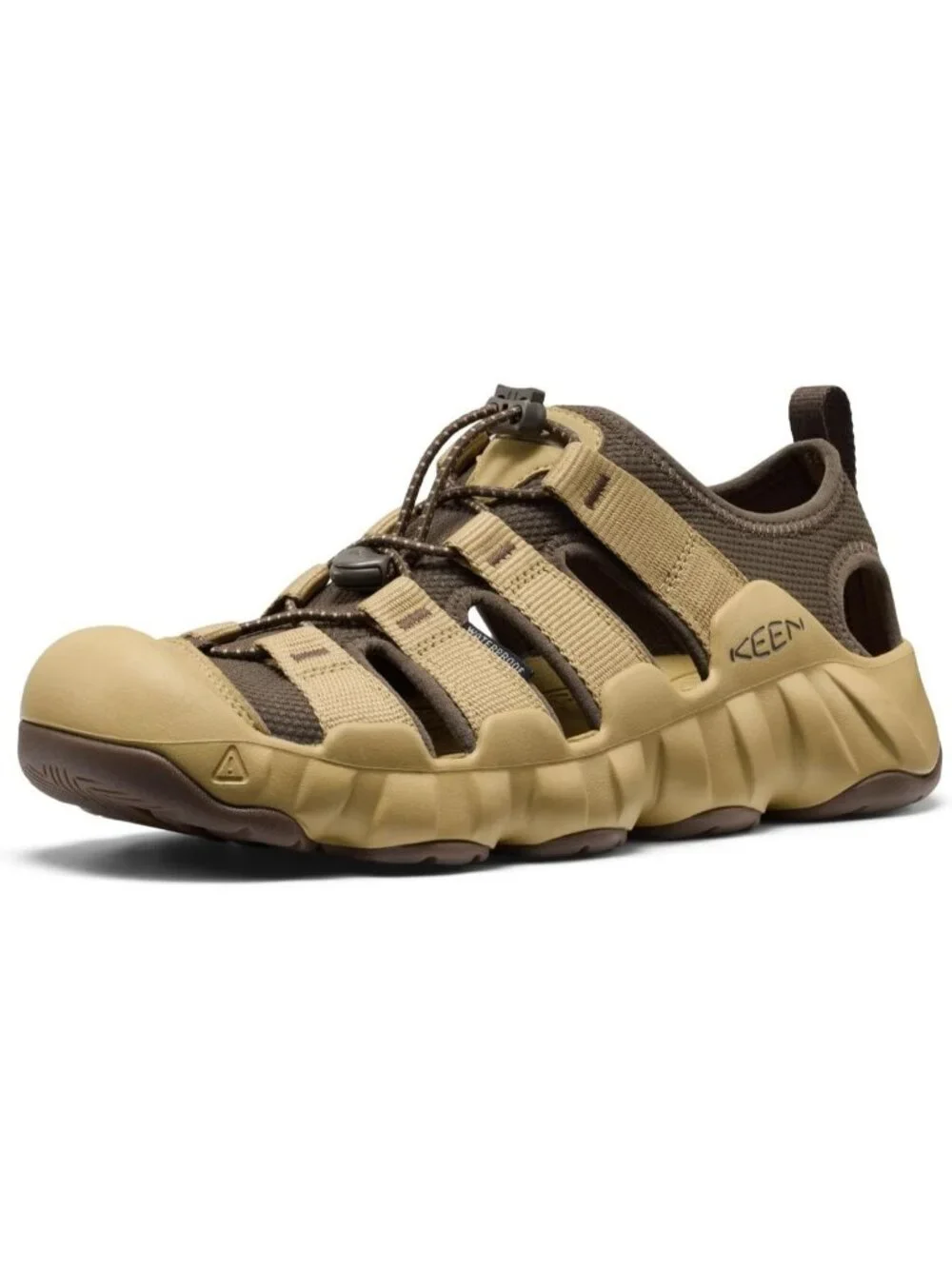 Men's Canteen And Khaki Hyper port Closed Toe Breathable Easy On Sandal Shoes